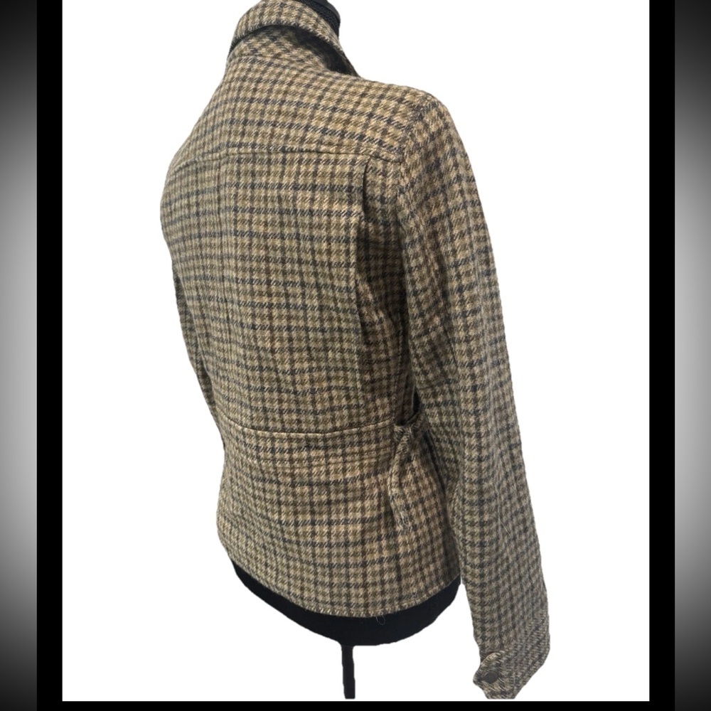 Lauren Ralph Lauren Vintage 100% Wool Houndstooth Jacket Blazer Womens Size 4 - Picture 6 of 14